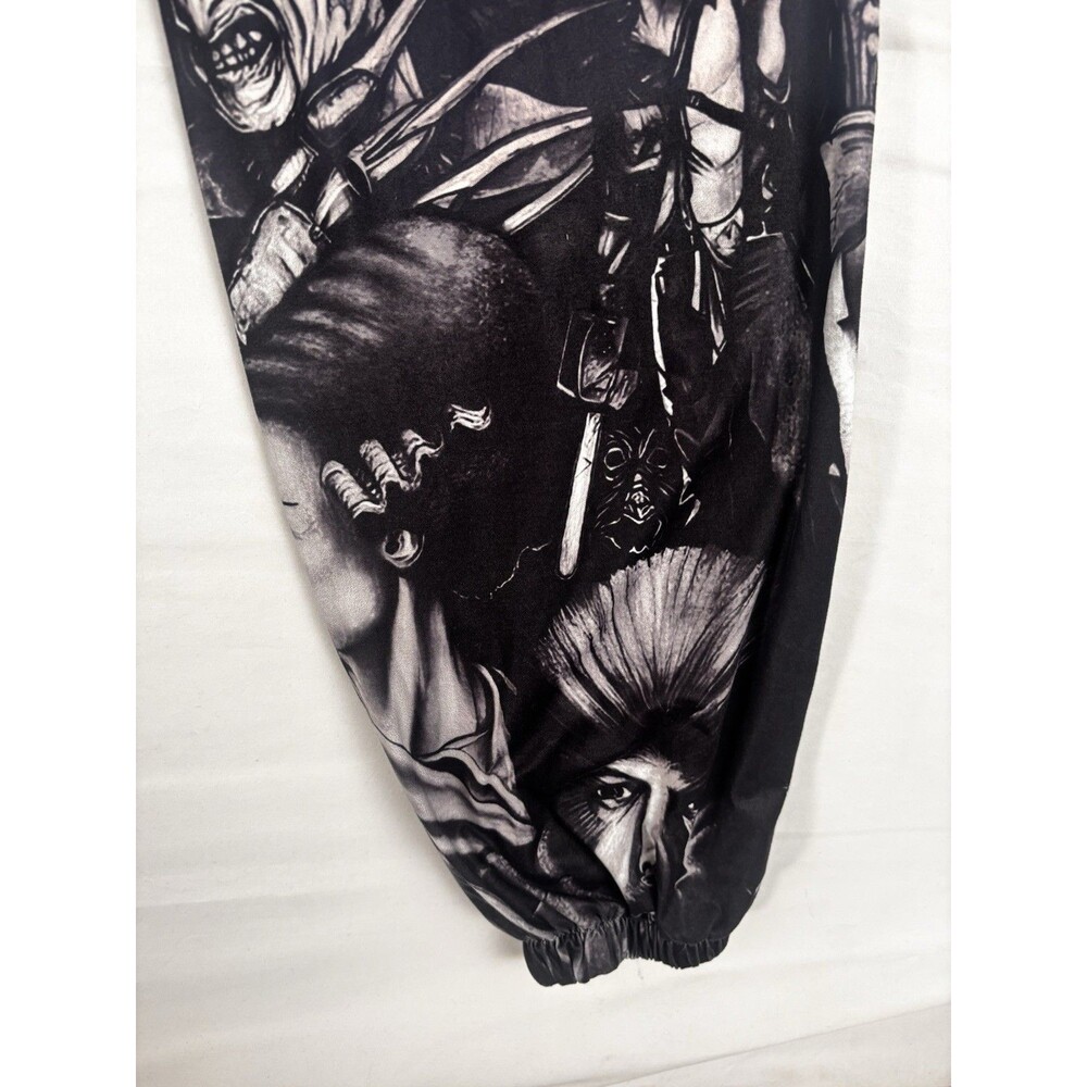 Horror Movie Jogger Pants 1XL Black Graphic Freddy Pennywise Halloween - Picture 5 of 11